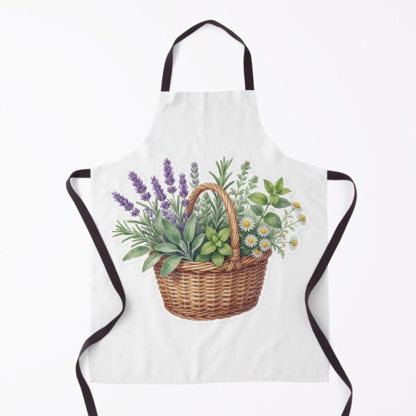 Item preview, Lavender Basket Cottage Garden Illustration designed and sold by AillustriaAK.