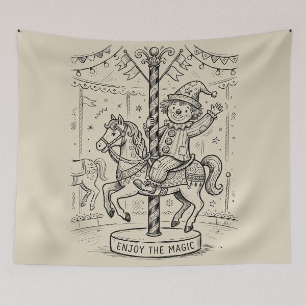 Item preview, Carousel Pony Ride - Cute Clown designed and sold by bapupa.