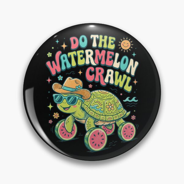 Item preview, Do The Watermelon Crawl Funny Sea Turtle Summer Beach designed and sold by dudelinart.