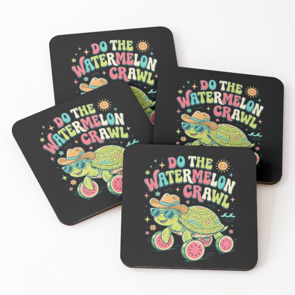 Item preview, Do The Watermelon Crawl Funny Sea Turtle Summer Beach designed and sold by dudelinart.