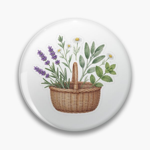 Item preview, Lavender Basket Cottage Garden Illustration designed and sold by AillustriaAK.