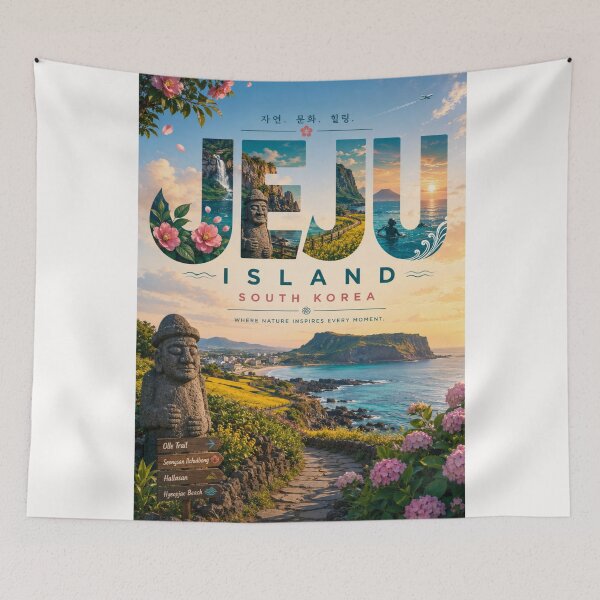 Item preview, Jeju Island Seongsan Ilchulbong Hallasan South Korea Coastal Paradise designed and sold by Places On Earth.