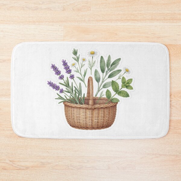 Item preview, Lavender Basket Cottage Garden Illustration designed and sold by AillustriaAK.