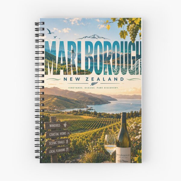 Item preview, Marlborough New Zealand Wine Region and Coastal Vineyards designed and sold by Places On Earth.