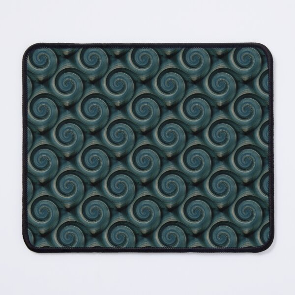 Item preview, Retro Spiral Swirl Pattern in Blue designed and sold by Artistestella.