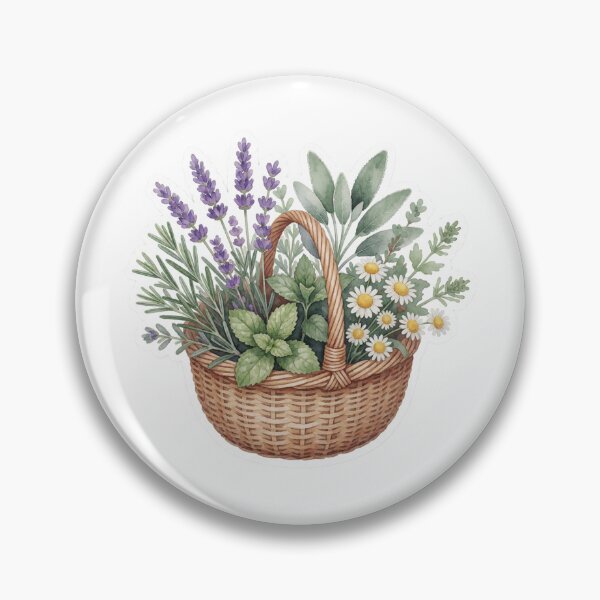 Item preview, Lavender Basket Cottage Garden Illustration designed and sold by AillustriaAK.