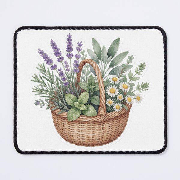 Item preview, Lavender Basket Cottage Garden Illustration designed and sold by AillustriaAK.