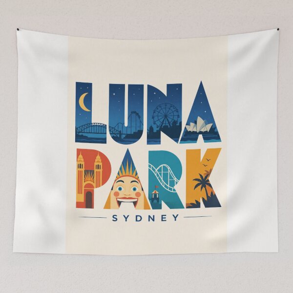 Item preview, Luna Park Sydney Harbour Bridge Sydney Opera House Australia Coastal Icons designed and sold by Places On Earth.