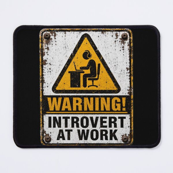 Item preview, SIGNS - Warning Introvert At Work designed and sold by MetusArt.