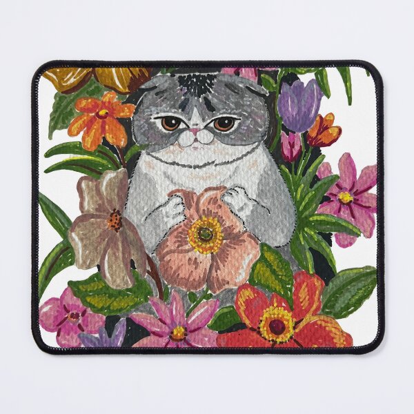 Item preview, Watercolor Botanical Cat Illustration designed and sold by Umami-Kook.