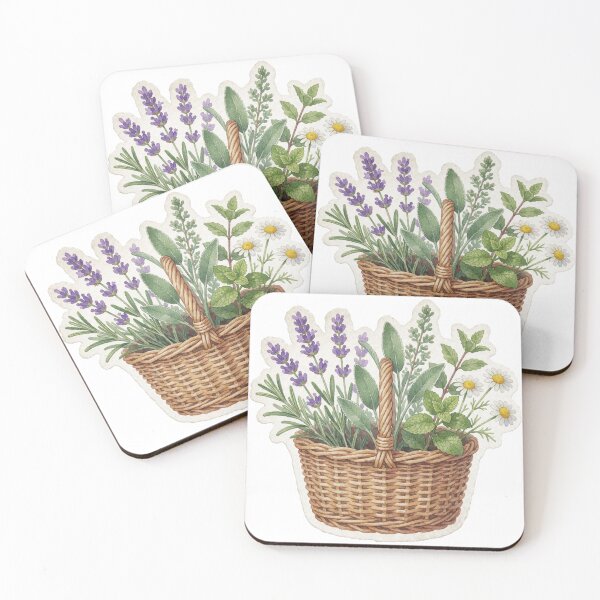 Item preview, Lavender Basket Cottage Garden Illustration designed and sold by AillustriaAK.