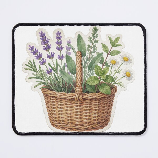 Item preview, Lavender Basket Cottage Garden Illustration designed and sold by AillustriaAK.