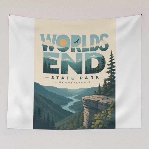 Item preview, Worlds End State Park Pennsylvania Scenic Canyon Overlook designed and sold by Places On Earth.
