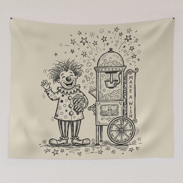 Item preview, Popcorn Cart Glee - Cute Clown designed and sold by bapupa.