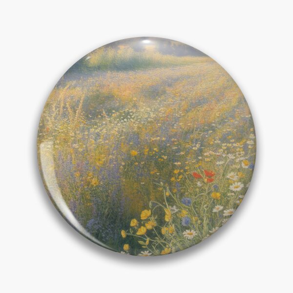 Item preview, Golden Summer Wildflower Meadow – Impressionist Monet-Inspired Floral Landscape Wall Art designed and sold by Tamas Das.