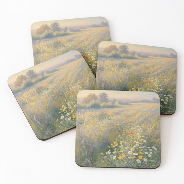 Item preview, Golden Summer Wildflower Meadow – Impressionist Monet-Inspired Floral Landscape Wall Art designed and sold by Tamas Das.