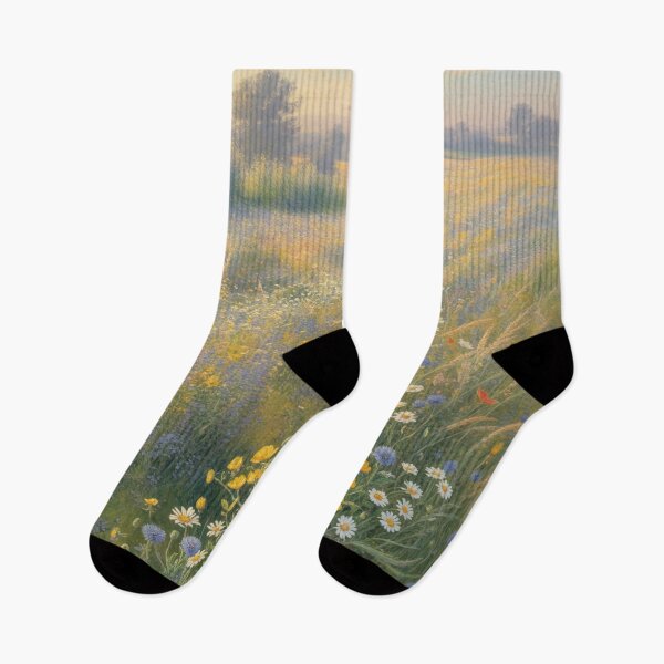 Item preview, Golden Summer Wildflower Meadow – Impressionist Monet-Inspired Floral Landscape Wall Art designed and sold by Tamas Das.
