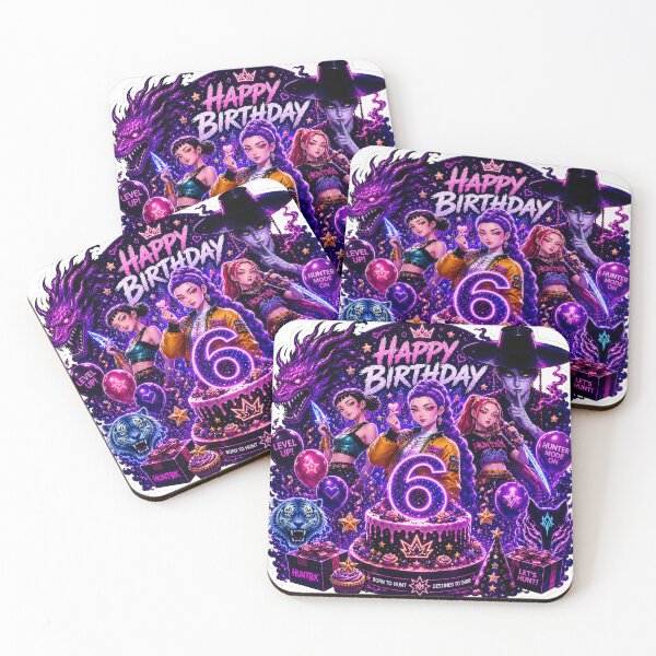 Item preview, KPop Demon Hunters Happy 6th Birthday Sticker | Cute Anime Birthday Party Gift for Kids designed and sold by NorthernDk_art .