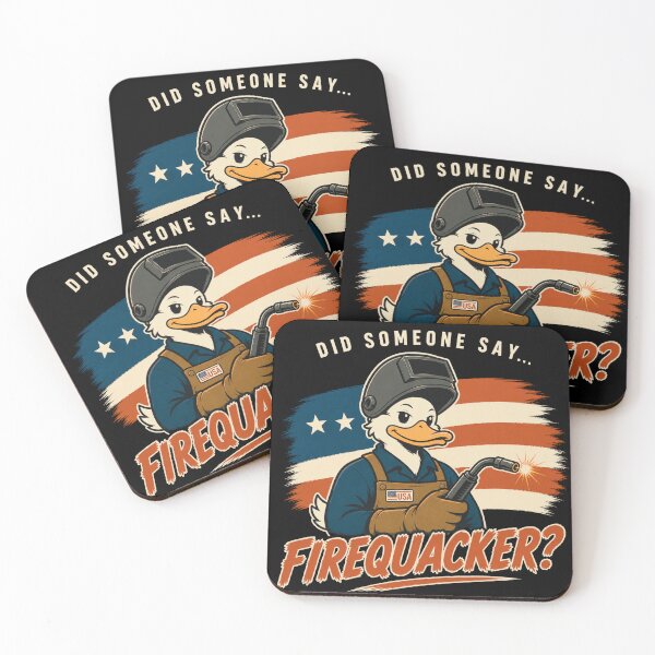 Item preview, Did Someone Say Firequacker? Funny Patriotic Duck Welder USA Welding Gift designed and sold by RusticMeadow.