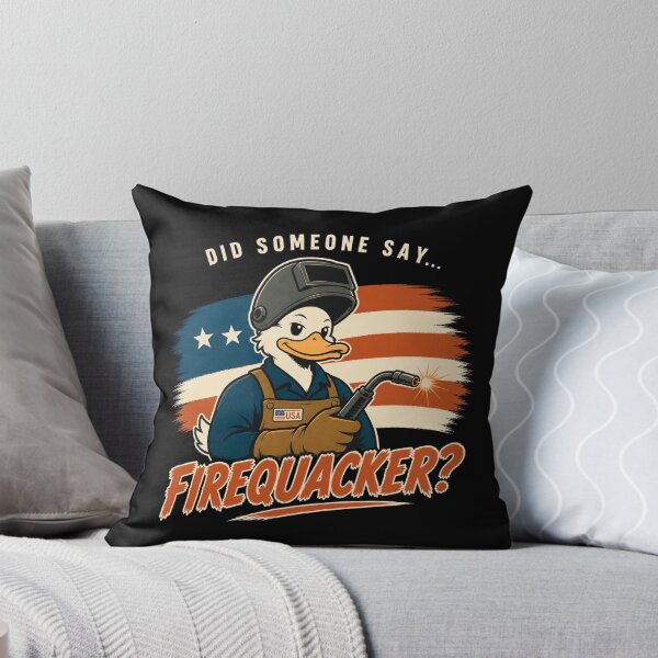 Item preview, Did Someone Say Firequacker? Funny Patriotic Duck Welder USA Welding Gift designed and sold by RusticMeadow.