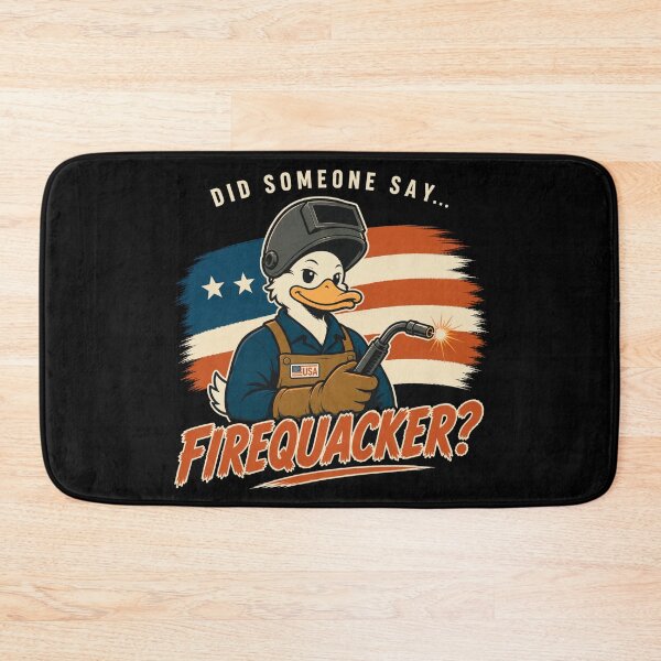 Item preview, Did Someone Say Firequacker? Funny Patriotic Duck Welder USA Welding Gift designed and sold by RusticMeadow.