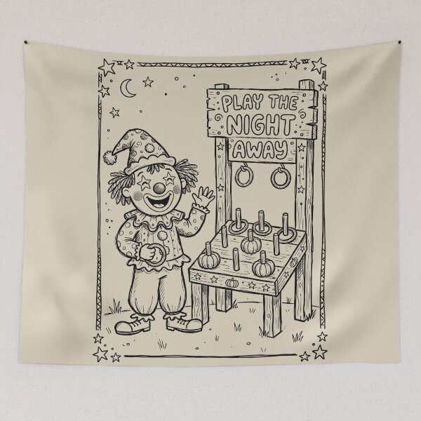 Item preview, Pumpkin Ring Toss - Cute Clown designed and sold by bapupa.