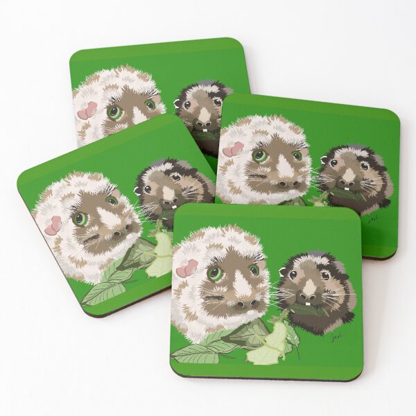 Artikelvorschau, Snowy und Cookies, die Meerschweinchen entworfen und verkauft von TinaJostDesigns.