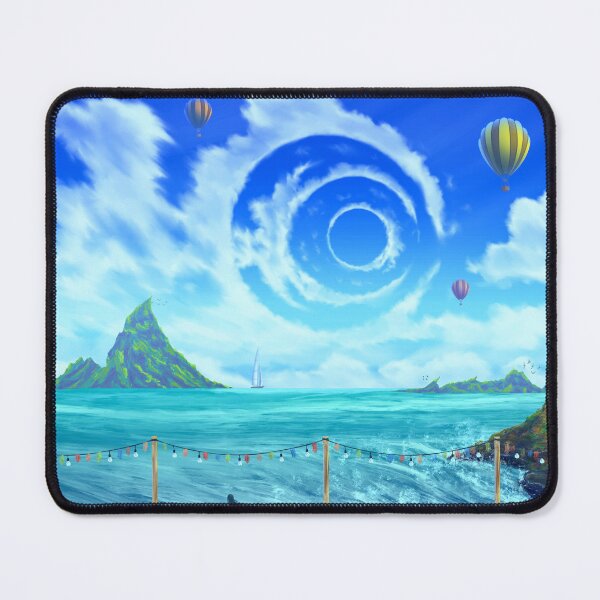 Item preview, Summer festival, ocean view, waves and air balloons designed and sold by Witseart.