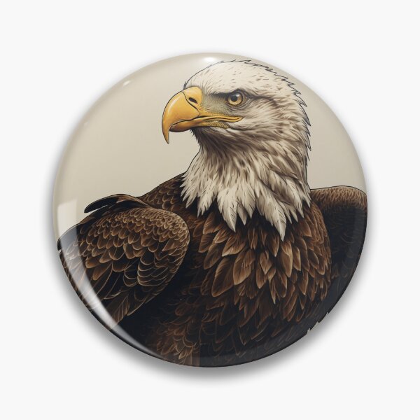 Item preview, Bald Eagle Vintage Engraving Art designed and sold by RawNaturePrints.