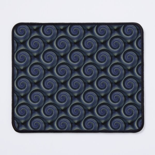 Item preview, Retro Spiral Swirl Pattern in Navy Blue designed and sold by Artistestella.