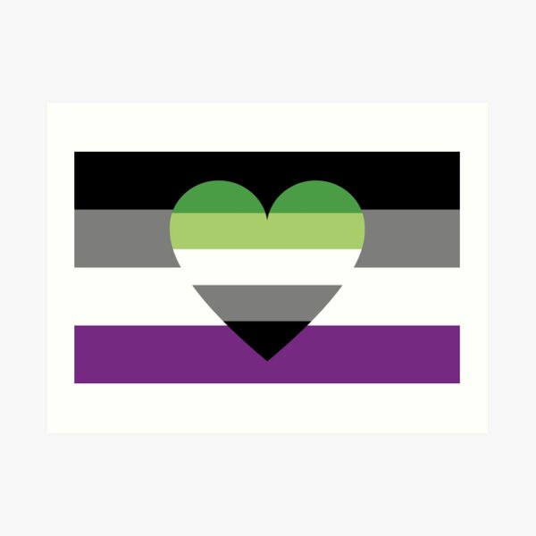 Asexual Aromantic Flag Art Print By Dlpalmer Redbubble