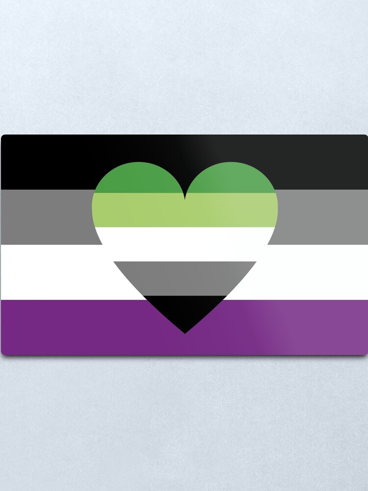 Asexual Aromantic Flag Metal Print By Dlpalmer Redbubble