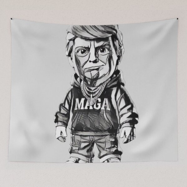 Item preview, Funny Hip Hop President Cartoon Art Streetwear Graphic designed and sold by Dream Weave Studio.