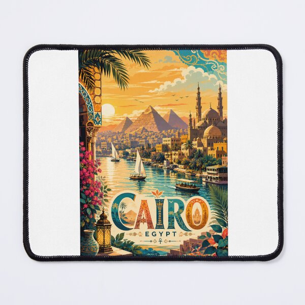Aperçu de l'œuvre Le Caire, le Nil, les pyramides de Gizeh et le Caire islamique créée et vendue par Aryabek.