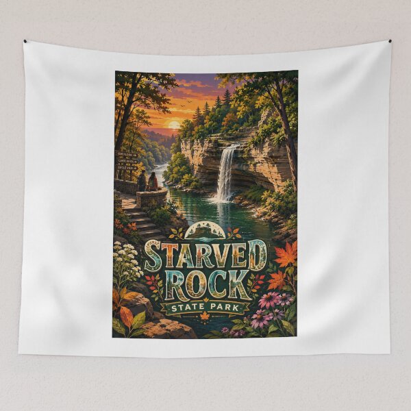 Item preview, Starved Rock State Park, Illinois River and LaSalle County designed and sold by Aryabek.