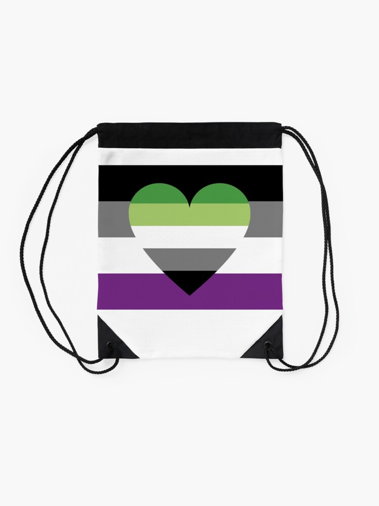 Asexual Aromantic Flag Drawstring Bag By Dlpalmer Redbubble