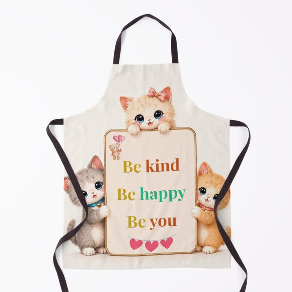 Item preview, Cute Kitten Be Kind Be Happy Be You Inspirational Wall Art | Kawaii Cat Quote | Nursery Decor | Positive Quote Illustration designed and sold by dreamybyana.