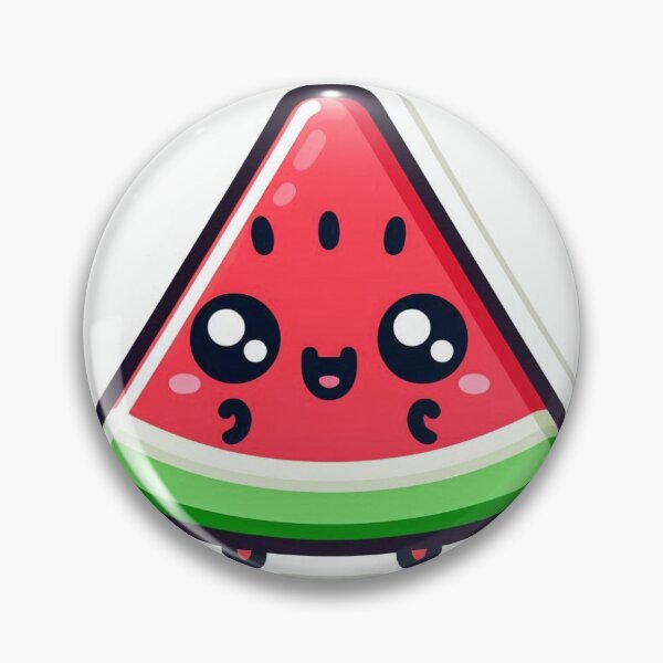 Item preview, Kawaii Watermelon Slice Sticker | Cute Summer Fruit designed and sold by PastelPawsArt.