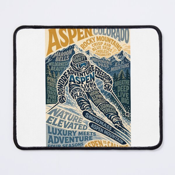 Item preview, Aspen Colorado Rocky Mountains Snowmass Ski Destination designed and sold by Aryabek.