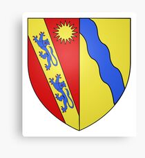 French France Coat of Arms 15972 Blason famille Nicolle du Gué Romain Canvas Print
