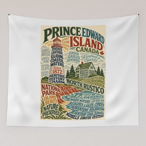 Item preview, Prince Edward Island Canada Green Gables and Covehead Lighthouse designed and sold by Aryabek.