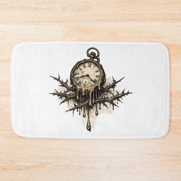 Item preview, Melting Clock Thorns Dark Gothic Surreal Witchy Aesthetic Art designed and sold by irfanshikh.