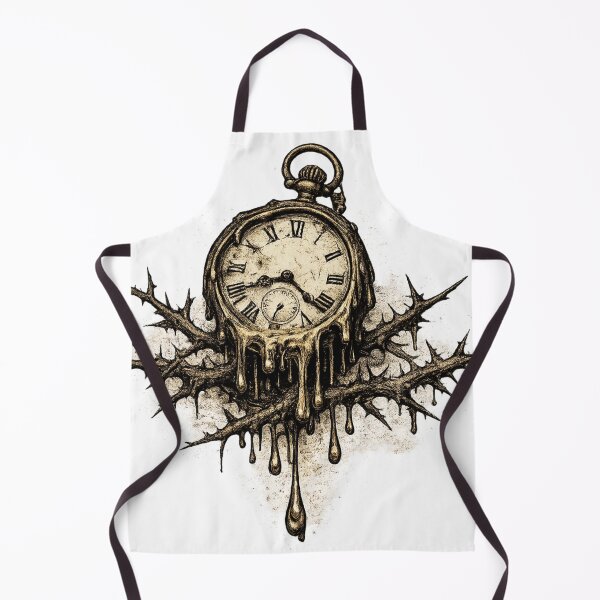 Item preview, Melting Clock Thorns Dark Gothic Surreal Witchy Aesthetic Art designed and sold by irfanshikh.