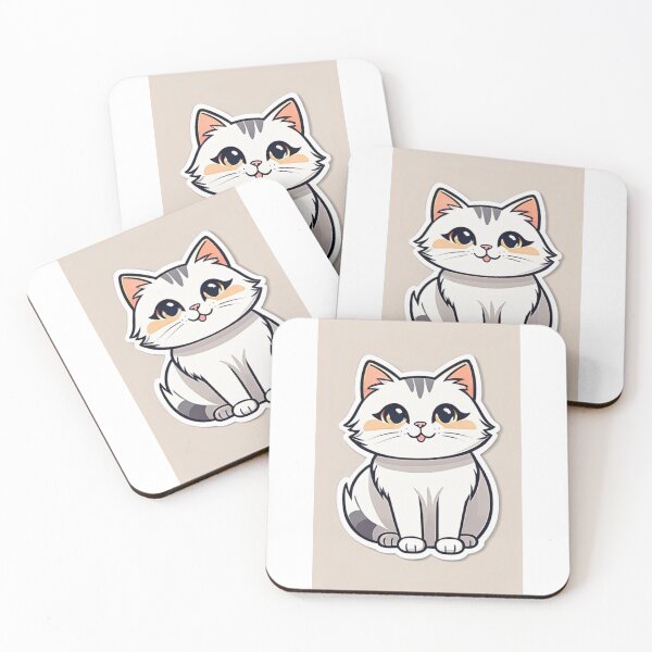 Item preview, Art - Stylized Kawaii Cat, Manga Aesthetics and Stationery designed and sold by DoodyPets.