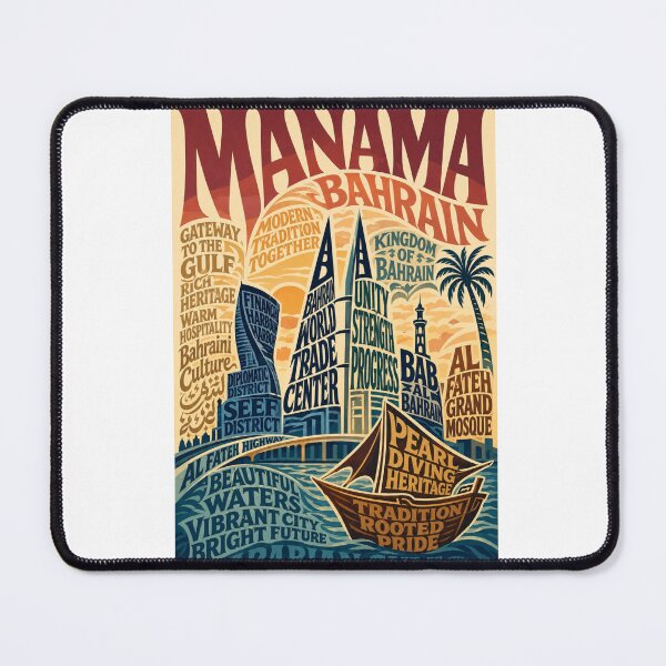 Item preview, Manama Bahrain Skyline Kingdom of Bahrain Arabian Gulf Landmark designed and sold by Aryabek.