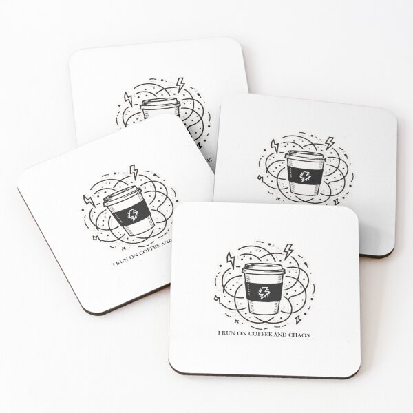 Item preview, I Run On Coffee And Chaos Funny Saying designed and sold by SKSSTYLe.