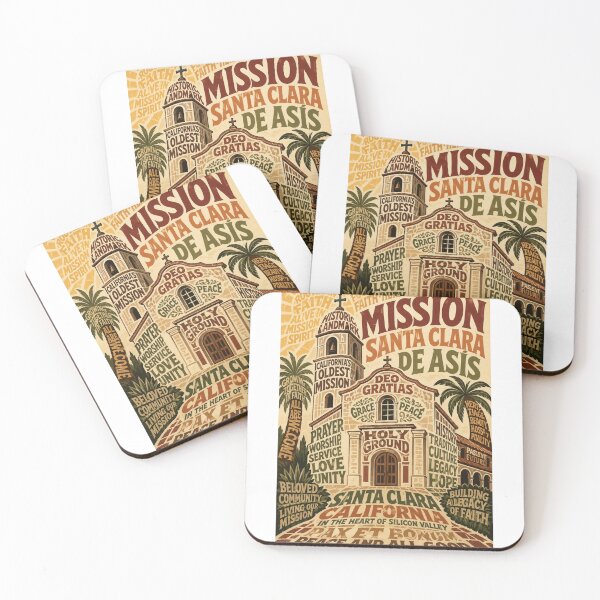 Item preview, Mission Santa Clara de Asís California Historic Spanish Colonial Landmark and Santa Clara University Heritage designed and sold by Aryabek.