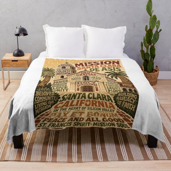 Item preview, Mission Santa Clara de Asís California Historic Spanish Colonial Landmark and Santa Clara University Heritage designed and sold by Aryabek.