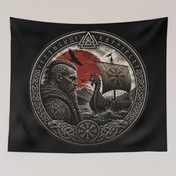 Item preview, Viking Warrior and Longship designed and sold by Thor-stone.