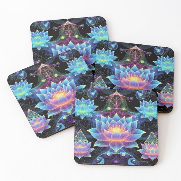 Item preview, Glowing Purple Lotus Mandala Pattern Art designed and sold by IntelliMindDesigns.